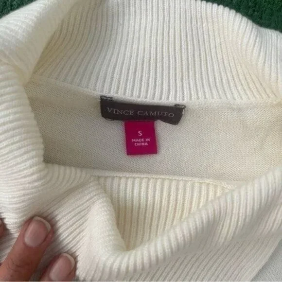 Vince Camuto Ivory Short Sleeve Knit Sweater Top Size S - Picture 8 of 12